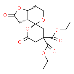 ChemSpider 2D Image | Diethyl (3aR,4R,7aR)-2,6'-dioxooctahydrospiro[furo[3,2-c]pyran-4,2'-pyran]-4',4'(3'H)-dicarboxylate | C17H22O9