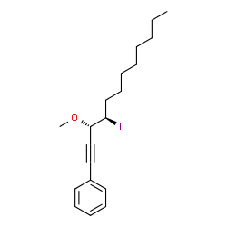 ChemSpider 2D Image | [(3S,4R)-4-Iodo-3-methoxy-1-dodecyn-1-yl]benzene | C19H27IO