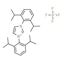 ChemSpider 2D Image | 1,3-Bis-(2,6-diisopropylphenyl)-imidazolium tetrafluoroborate | C27H37BF4N2