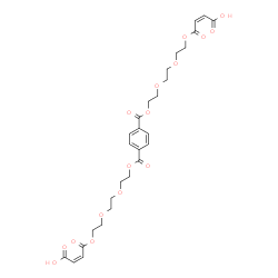 ChemSpider 2D Image | (13Z,13'Z)-1,1'-(1,4-Phenylene)bis(1,12-dioxo-2,5,8,11-tetraoxapentadec-13-en-15-oic acid) | C28H34O16