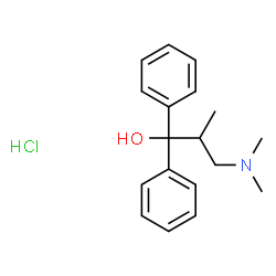 ChemSpider 2D Image | 3-(Dimethylamino)-2-methyl-1,1-diphenyl-1-propanol hydrochloride (1:1) | C18H24ClNO