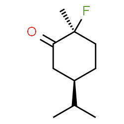 ChemSpider 2D Image | (2S,5R)-2-Fluoro-5-isopropyl-2-methylcyclohexanone | C10H17FO