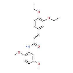 ChemSpider 2D Image | 3-(3,4-Diethoxyphenyl)-N-(2,5-dimethoxyphenyl)acrylamide | C21H25NO5