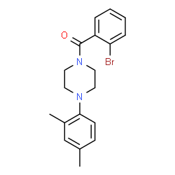 ChemSpider 2D Image | (2-Bromophenyl)[4-(2,4-dimethylphenyl)-1-piperazinyl]methanone | C19H21BrN2O
