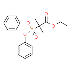 ChemSpider 2D Image | Ethyl 2-(diphenoxyphosphoryl)-2-methylpropanoate | C18H21O5P