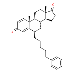 ChemSpider 2D Image | (6beta)-6-(5-Phenylpentyl)androsta-1,4-diene-3,17-dione | C30H38O2
