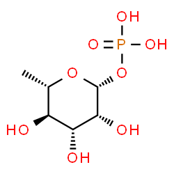 ChemSpider 2D Image | 6-Deoxy-1-O-phosphono-beta-L-mannopyranose | C6H13O8P