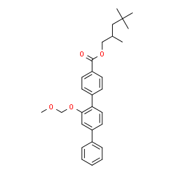ChemSpider 2D Image | 2,4,4-Trimethylpentyl 2'-(methoxymethoxy)-1,1':4',1''-terphenyl-4-carboxylate | C29H34O4