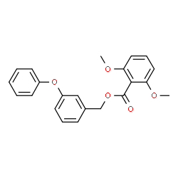 ChemSpider 2D Image | 3-Phenoxybenzyl 2,6-dimethoxybenzoate | C22H20O5