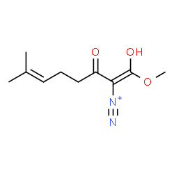 ChemSpider 2D Image | (1Z)-1-Hydroxy-1-methoxy-7-methyl-3-oxo-1,6-octadiene-2-diazonium | C10H15N2O3