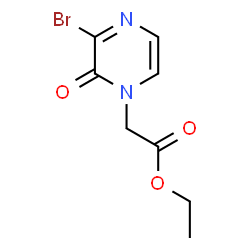ChemSpider 2D Image | Ethyl (3-bromo-2-oxo-1(2H)-pyrazinyl)acetate | C8H9BrN2O3