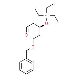 ChemSpider 2D Image | (3S)-5-(Benzyloxy)-3-[(triethylsilyl)oxy]pentanal | C18H30O3Si