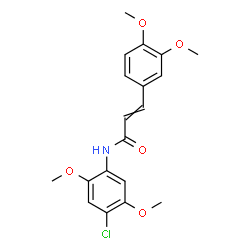 ChemSpider 2D Image | N-(4-Chloro-2,5-dimethoxyphenyl)-3-(3,4-dimethoxyphenyl)acrylamide | C19H20ClNO5