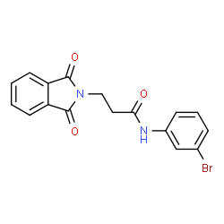 ChemSpider 2D Image | N-(3-Bromophenyl)-3-(1,3-dioxo-1,3-dihydro-2H-isoindol-2-yl)propanamide | C17H13BrN2O3