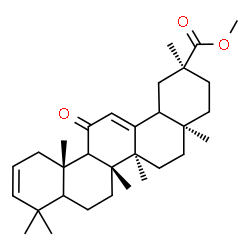 ChemSpider 2D Image | Methyl (5xi,9xi,17alpha,18xi)-11-oxooleana-2,12-dien-30-oate | C31H46O3