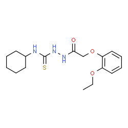 ChemSpider 2D Image | N-Cyclohexyl-2-[(2-ethoxyphenoxy)acetyl]hydrazinecarbothioamide | C17H25N3O3S