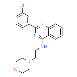 ChemSpider 2D Image | 2-(3-Chlorophenyl)-N-[2-(4-morpholinyl)ethyl]-4-quinazolinamine | C20H21ClN4O