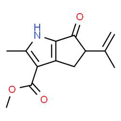 ChemSpider 2D Image | Methyl 5-isopropenyl-2-methyl-6-oxo-1,4,5,6-tetrahydrocyclopenta[b]pyrrole-3-carboxylate | C13H15NO3