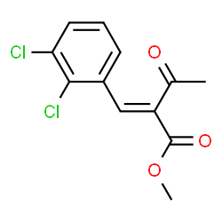 ChemSpider 2D Image | Methyl (2E)-2-(2,3-dichlorobenzylidene)-3-oxobutanoate | C12H10Cl2O3