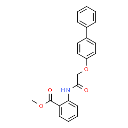 ChemSpider 2D Image | Methyl 2-{[(4-biphenylyloxy)acetyl]amino}benzoate | C22H19NO4