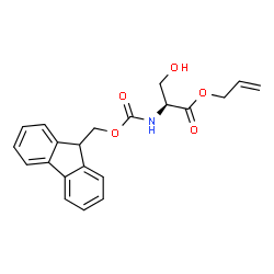 ChemSpider 2D Image | Allyl N-[(9H-fluoren-9-ylmethoxy)carbonyl]-L-serinate | C21H21NO5