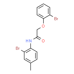 ChemSpider 2D Image | N-(2-Bromo-4-methylphenyl)-2-(2-bromophenoxy)acetamide | C15H13Br2NO2