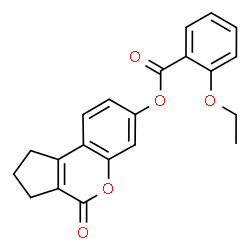 ChemSpider 2D Image | 4-Oxo-1,2,3,4-tetrahydrocyclopenta[c]chromen-7-yl 2-ethoxybenzoate | C21H18O5