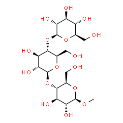 ChemSpider 2D Image | Methyl beta-D-glucopyranosyl-(1->4)-beta-D-glucopyranosyl-(1->4)-beta-D-glucopyranoside | C19H34O16