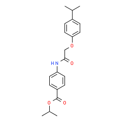 ChemSpider 2D Image | Isopropyl 4-{[(4-isopropylphenoxy)acetyl]amino}benzoate | C21H25NO4