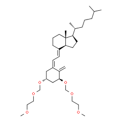 ChemSpider 2D Image | (1S,3R,5Z,7E)-1,3-Bis[(2-methoxyethoxy)methoxy]-9,10-secocholesta-5,7,10-triene | C35H60O6