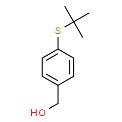 ChemSpider 2D Image | {4-[(2-Methyl-2-propanyl)sulfanyl]phenyl}methanol | C11H16OS