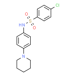 ChemSpider 2D Image | 4-chloro-N-[4-(piperidin-1-yl)phenyl]benzenesulfonamide | C17H19ClN2O2S