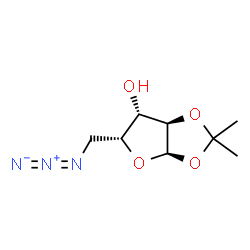 ChemSpider 2D Image | 5-Azido-5-deoxy-1,2-O-isopropylidene-alpha-D-xylofuranose | C8H13N3O4