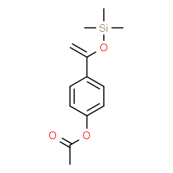 ChemSpider 2D Image | 4-{1-[(Trimethylsilyl)oxy]vinyl}phenyl acetate | C13H18O3Si