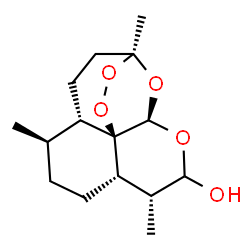 ChemSpider 2D Image | (1S,4S,5R,8S,9R,12R,13R)-1,5,9-Trimethyl-11,14,15,16-tetraoxatetracyclo[10.3.1.0~4,13~.0~8,13~]hexadecan-10-ol | C15H24O5