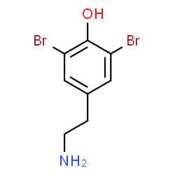 ChemSpider 2D Image | 4-(2-Aminoethyl)-2,6-dibromophenol | C8H9Br2NO