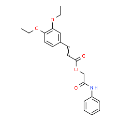 ChemSpider 2D Image | 2-Anilino-2-oxoethyl 3-(3,4-diethoxyphenyl)acrylate | C21H23NO5