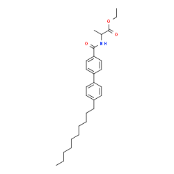 ChemSpider 2D Image | Ethyl N-[(4'-decyl-4-biphenylyl)carbonyl]alaninate | C28H39NO3