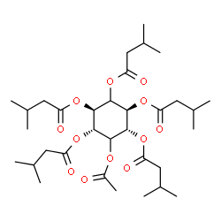 ChemSpider 2D Image | (1R,2S,4R,5S)-6-Acetoxy-1,2,3,4,5-cyclohexanepentayl pentakis(3-methylbutanoate) | C33H54O12