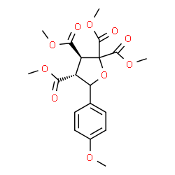 ChemSpider 2D Image | Tetramethyl (3R,4R)-5-(4-methoxyphenyl)dihydro-2,2,3,4(3H)-furantetracarboxylate | C19H22O10