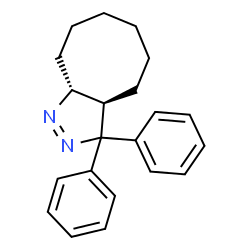 ChemSpider 2D Image | (3aR,9aR)-3,3-Diphenyl-3a,4,5,6,7,8,9,9a-octahydro-3H-cycloocta[c]pyrazole | C21H24N2