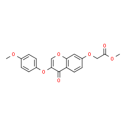 ChemSpider 2D Image | Methyl {[3-(4-methoxyphenoxy)-4-oxo-4H-chromen-7-yl]oxy}acetate | C19H16O7