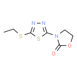 ChemSpider 2D Image | 3-[5-(Ethylsulfanyl)-1,3,4-thiadiazol-2-yl]-1,3-oxazolidin-2-one | C7H9N3O2S2