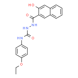 ChemSpider 2D Image | N-(4-Ethoxyphenyl)-2-(3-hydroxy-2-naphthoyl)hydrazinecarboxamide | C20H19N3O4