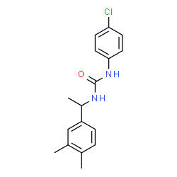 ChemSpider 2D Image | 1-(4-Chlorophenyl)-3-[1-(3,4-dimethylphenyl)ethyl]urea | C17H19ClN2O