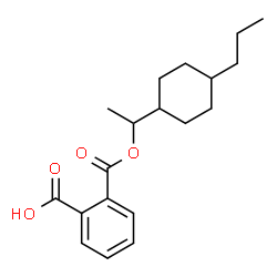 ChemSpider 2D Image | 2-{[1-(4-Propylcyclohexyl)ethoxy]carbonyl}benzoic acid | C19H26O4