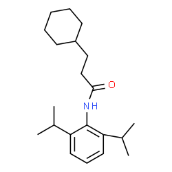 ChemSpider 2D Image | 3-Cyclohexyl-N-(2,6-diisopropylphenyl)propanamide | C21H33NO