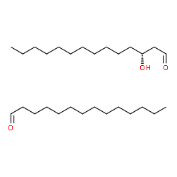 ChemSpider 2D Image | (3R)-3-Hydroxytetradecanal - tetradecanal (1:1) | C28H56O3
