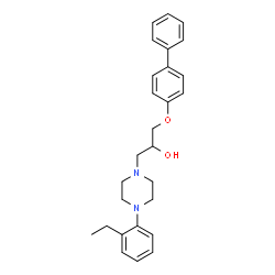ChemSpider 2D Image | 1-(4-Biphenylyloxy)-3-[4-(2-ethylphenyl)-1-piperazinyl]-2-propanol | C27H32N2O2