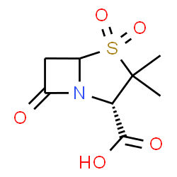 ChemSpider 2D Image | (2S)-3,3-Dimethyl-7-oxo-4-thia-1-azabicyclo[3.2.0]heptane-2-carboxylic acid 4,4-dioxide | C8H11NO5S